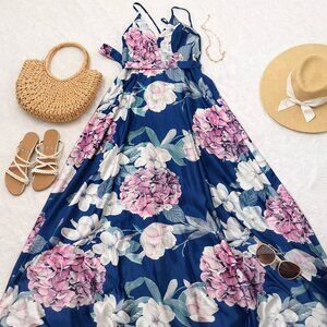 Hello Molly Blue Floral Maxi Dress